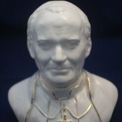 Papież Jan Paweł II - popiersie duże glazura - luster "W"