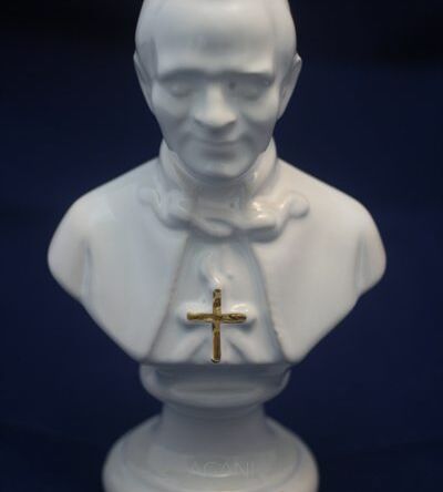 Papież Jan Paweł II - popiersie średnie glazura + złoto