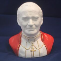Papież Jan Paweł II - popiersie duże kolor